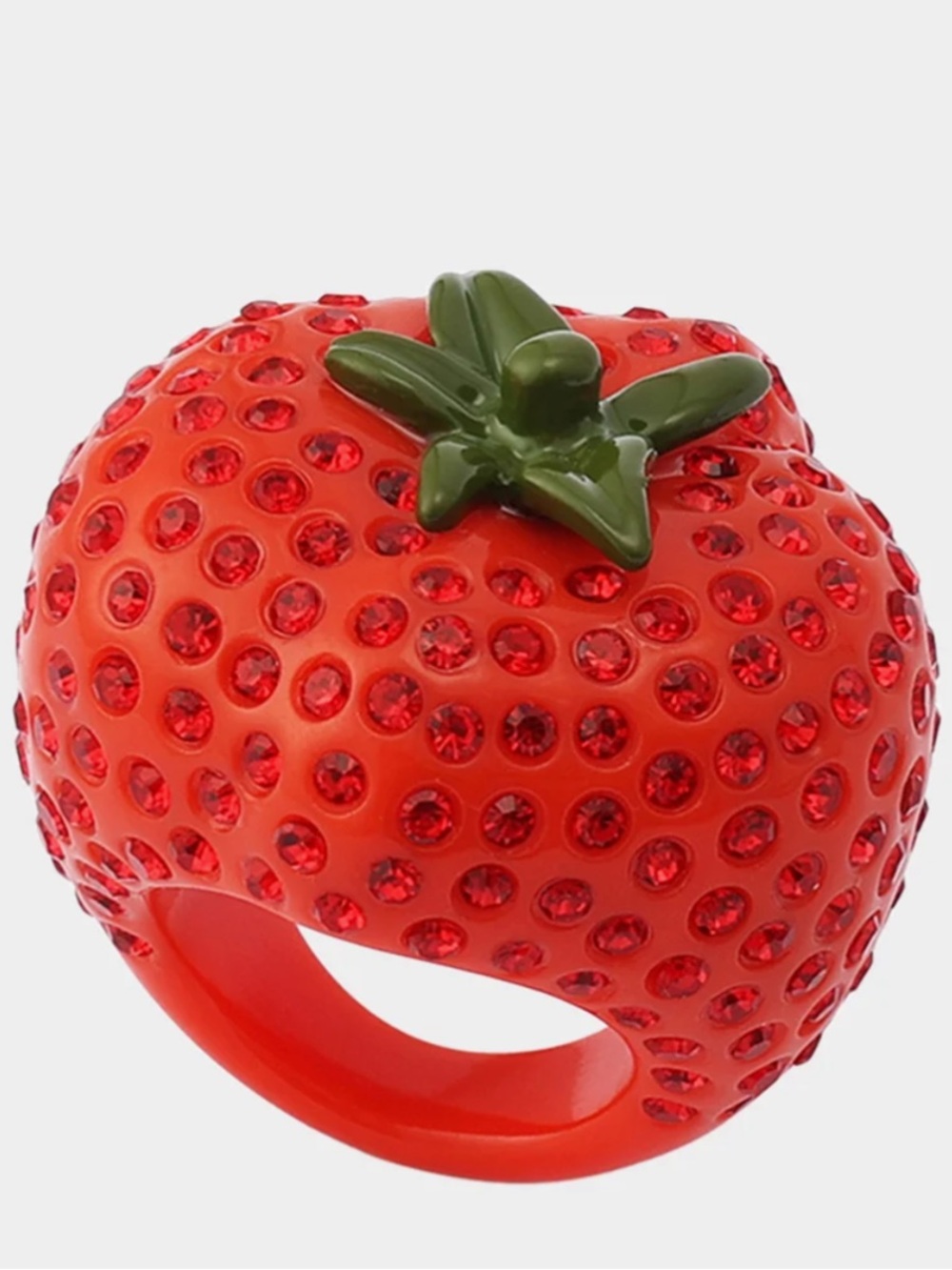 Betsey Johnson Tomato Cocktail Statement Ring New